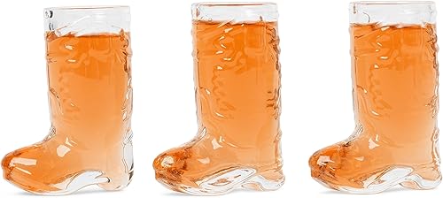 Juego de vasos de chupito para botas vaqueras, reales (no de plástico), decoraciones de despedida de soltera, temática occidental, fiesta temática