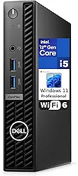 Dell OptiPlex 7000 7010 MFF 1.2L Micro Form Factor Business Desktop, Intel Hexa-Core i5-12500T (Beat i7-11700T), 16GB DDR4 RAM, 512GB PCIe SSD, WiFi 6, Bluetooth, Windows 11 Pro