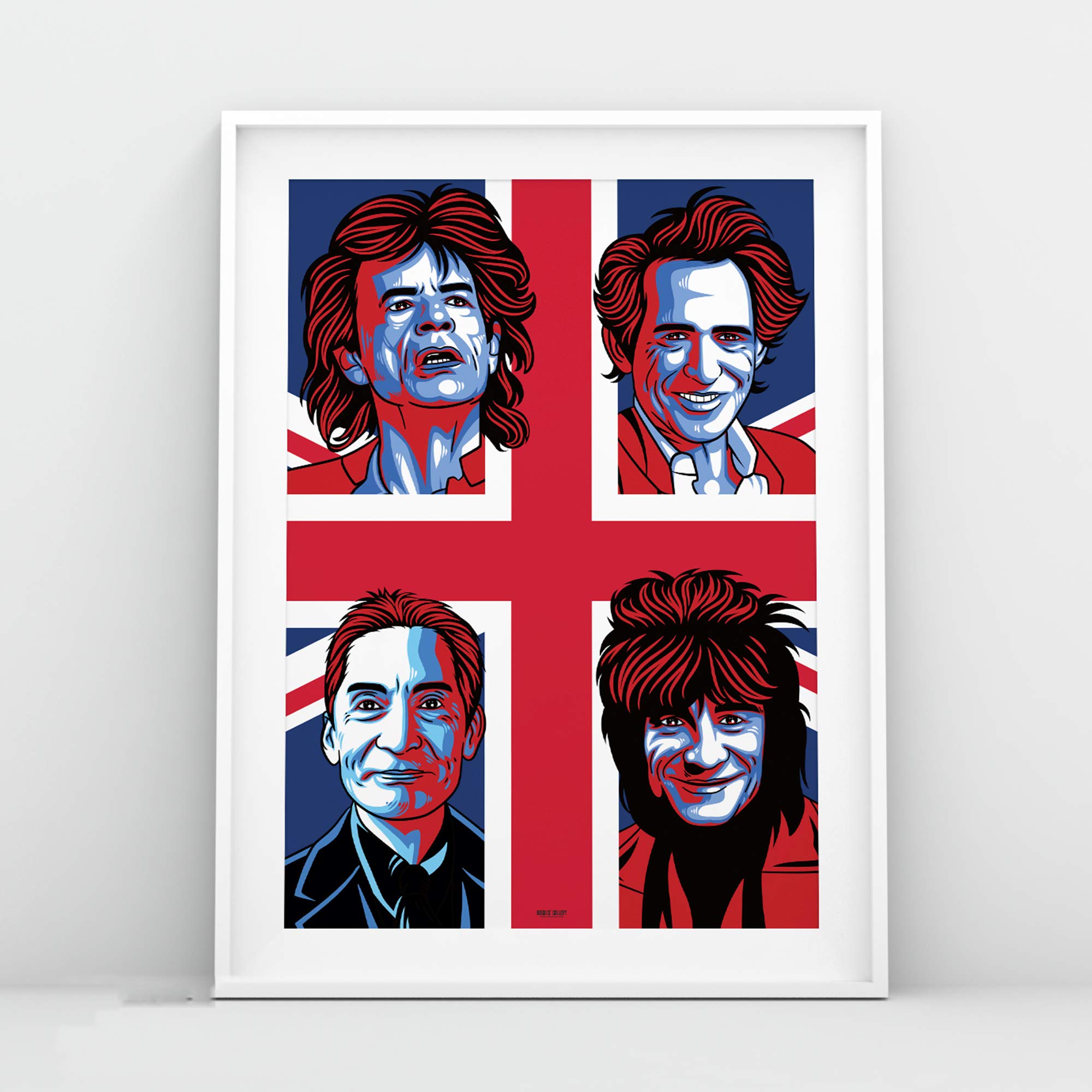 Amg The Rolling Stones - A3 Union Jack Print By Rogues' Gallery