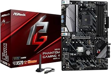 ASRock X570 Phantom Gaming 4 WiFi AX AM4 AMD X570 SATA 6Gb/s ATX AMD Motherboard 141