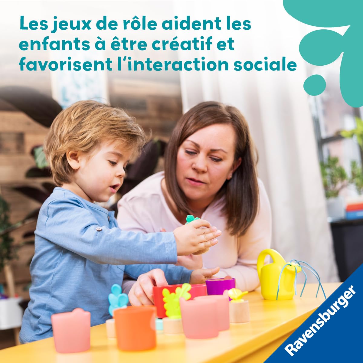 Ravensburger Play + - Set d'activités : Mes Petites Plantes à emboîter - Jouet bébé dès 18 Mois- Version française - 34065