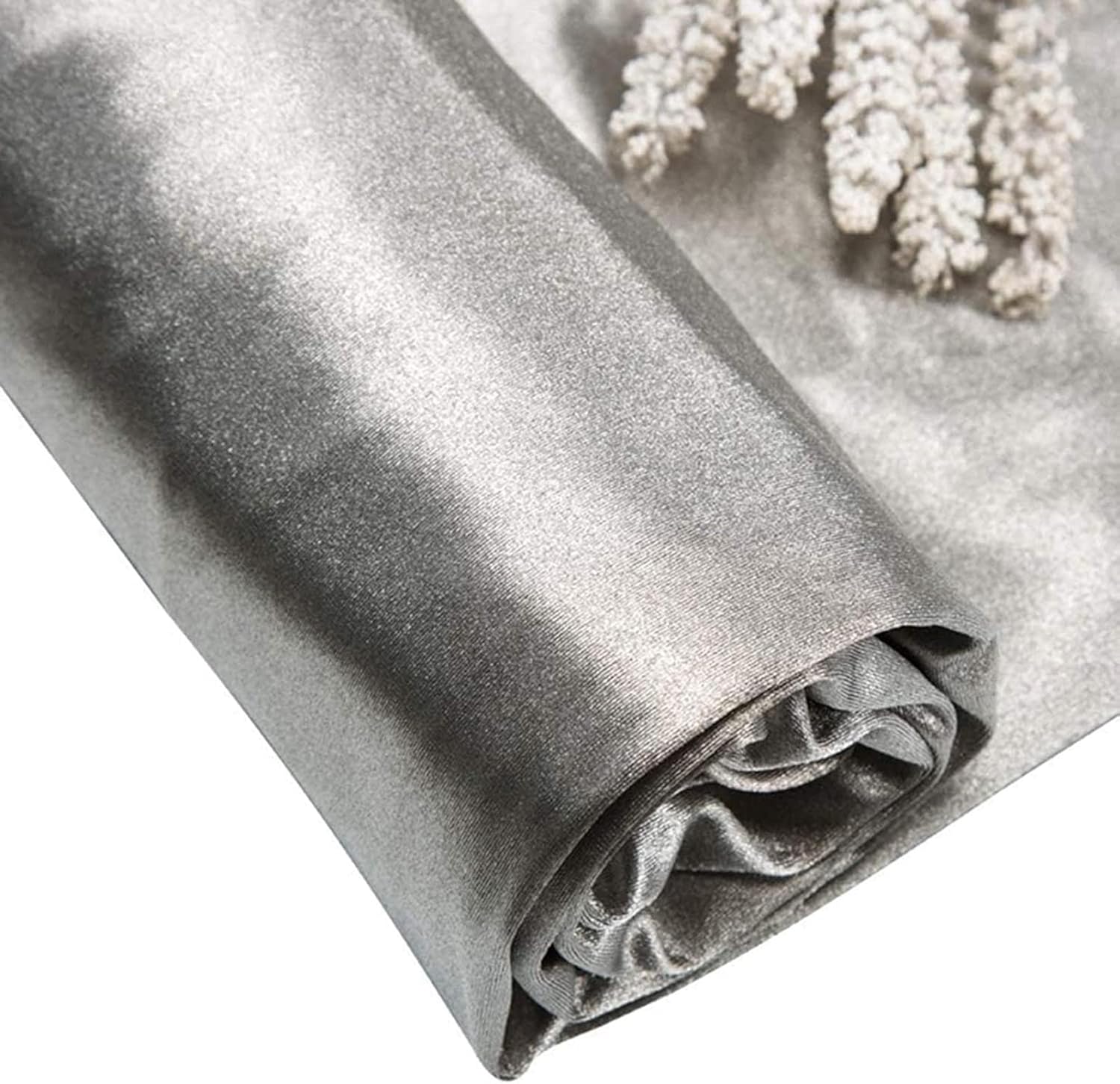 AADECOR Silver Fiber Knitted Fabric Conductive Fabric,Block WiFi,EMI, Anti Radiation,EMP,RFID,EMF Shielding,Cell Phone Signal Blocking