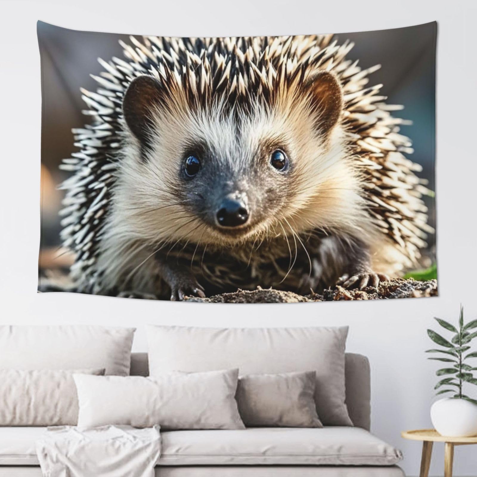 MXDLKSWPOH Tapestry 152x102 cm Art Wall Hanging for Living Room Modern Soft Aesthetic Tapestries Poster hedgehog Tapestry Home Decoration Large Wall Tapestries for Bedroom Dorm Decor