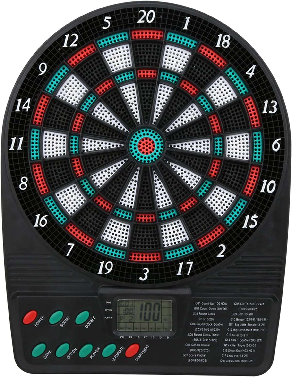 Electronic Dart Board, LED Display Automatic Scoring Dartboard Sets for Adults, Dart with Scoreboard Power Adapter, Missed Dart Catch Band, Battery Included Soft Tip Darts with Replacement Points