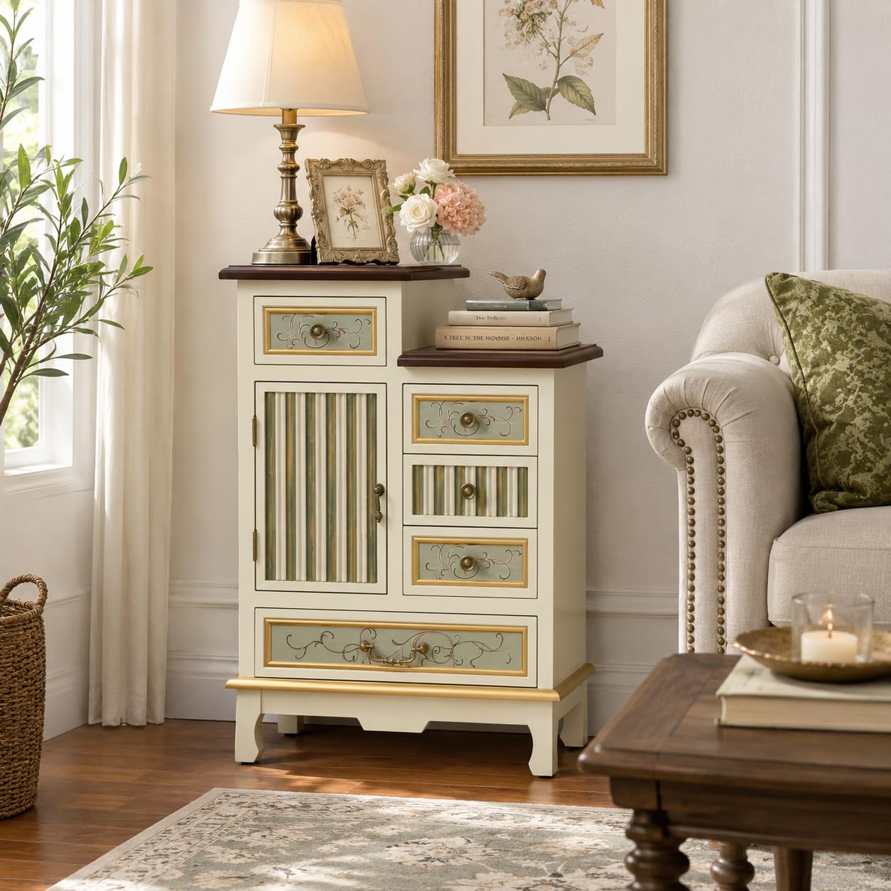 Ahokua Vintage Accent Storage Cabinet