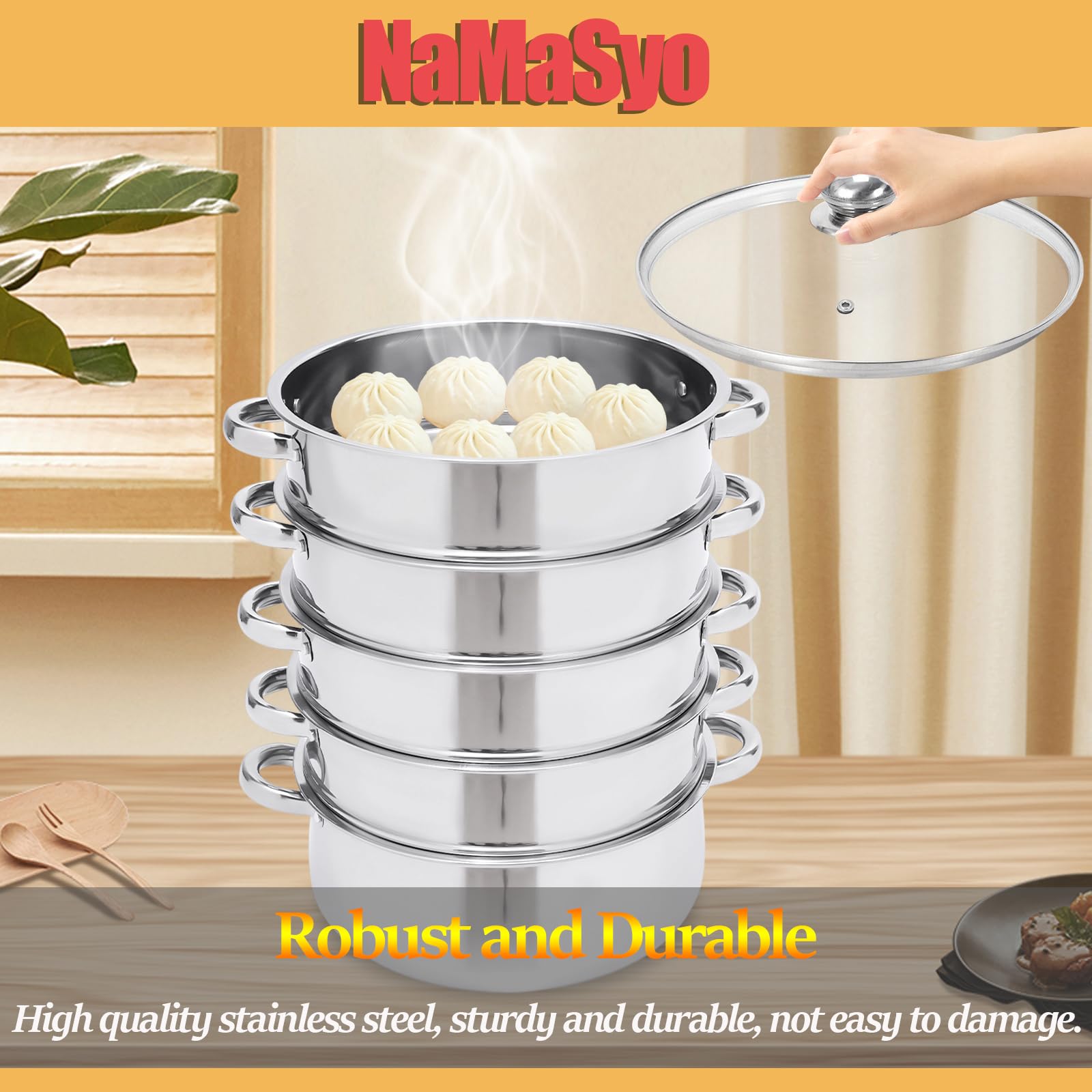 MONOO Couscous Stoompan - Pasta Stomer - Rijststomer - Groentestomer - Couscoussière - 8L