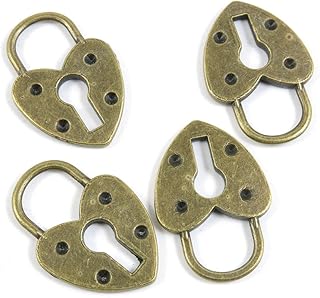 20 Pieces Schmuckset DIY Jewelry Making Supply Charms Findings Bronze Tone J7FV2 Lock of Love Heart