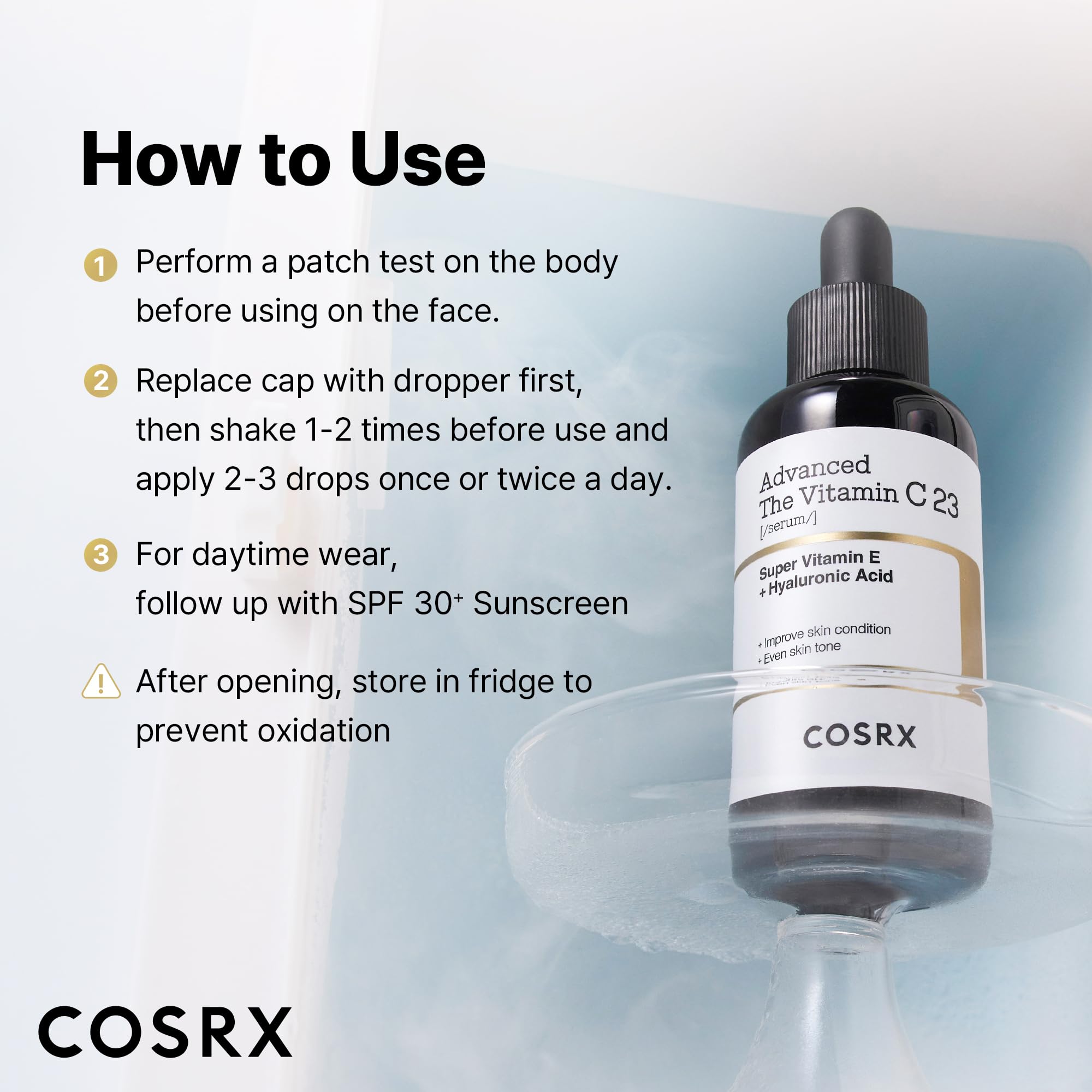 COSRX Advanced Pure Vitamin C 23% Serum with Vitamin E & Glutathione (Renewal), Korean Vitamin C Serum for Fine Lines, Uneven Skin Tone & Dull Skin, 0.67oz, Korean Skin Care