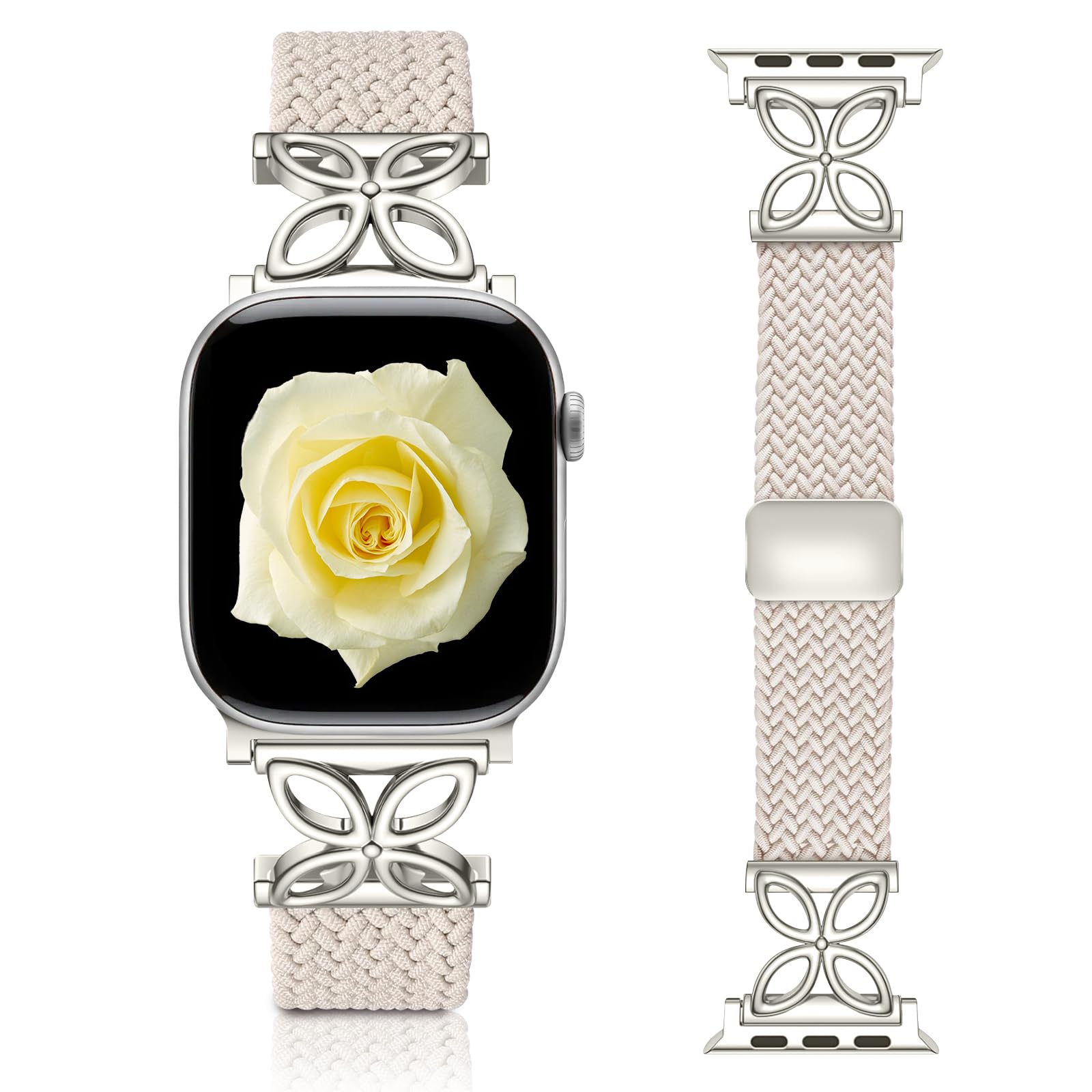 Photo 1 of ***STOCK PHOTO FOR REFERENCE ONLY***
HAYONLIY Braided Magnetic Band Compatible with Apple Watch Band 38mm 40mm 41mm 42mm Women,Elastic Nylon Sport Replacement Strap for iWatch Series 11 10 9 8 7 6 5 4 3 2 1 SE