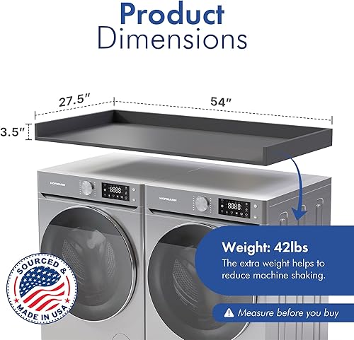 Miniatura 2 de OfficeSimpli - Lavadora y secadora de encimera, laminado, rieles de borde, fabricada con material reciclado, fácil de limpiar, artículos esenciales