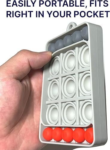 Miniatura 5 de Silicon Tic Tac Toe, Connect 3 Classic Grid, 3 en una fila, juegos de mesa de estrategia para niños, 2 jugadores. Para familias y niños, a partir de