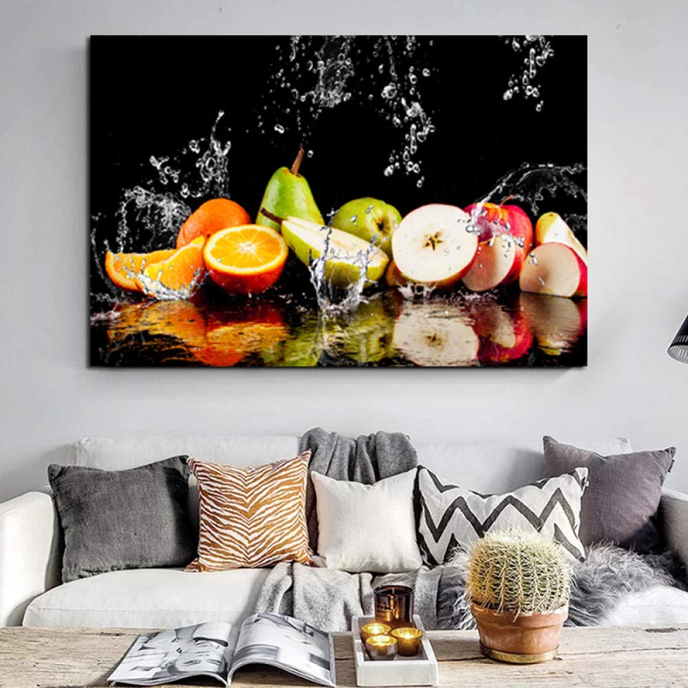 XuFan Colorful Cut Half Fruit Pictures Art Poster Print Wall Canvas Painting For Kitchen Home Decoration 50x70cm No Frame