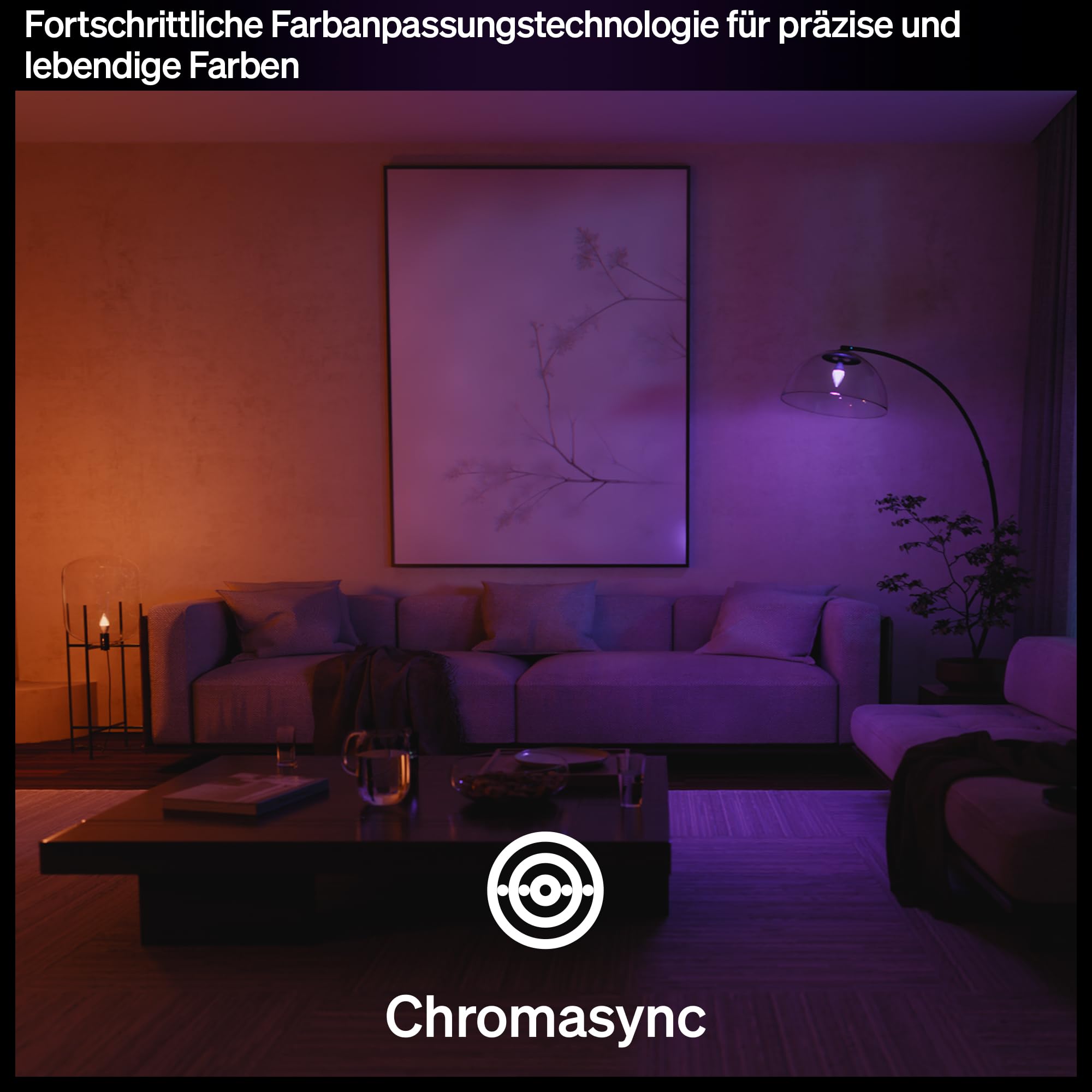 Philips Hue Smart LED-Kerzenlampe, B39, E14, 1er Pack, White and Color Ambiance, Vollspektrumlicht 1.000 K–20.000 K, 500 lm, Extrem Niedrig Dimmbar, Chromasync, Alexa, Google Home, Apple Home