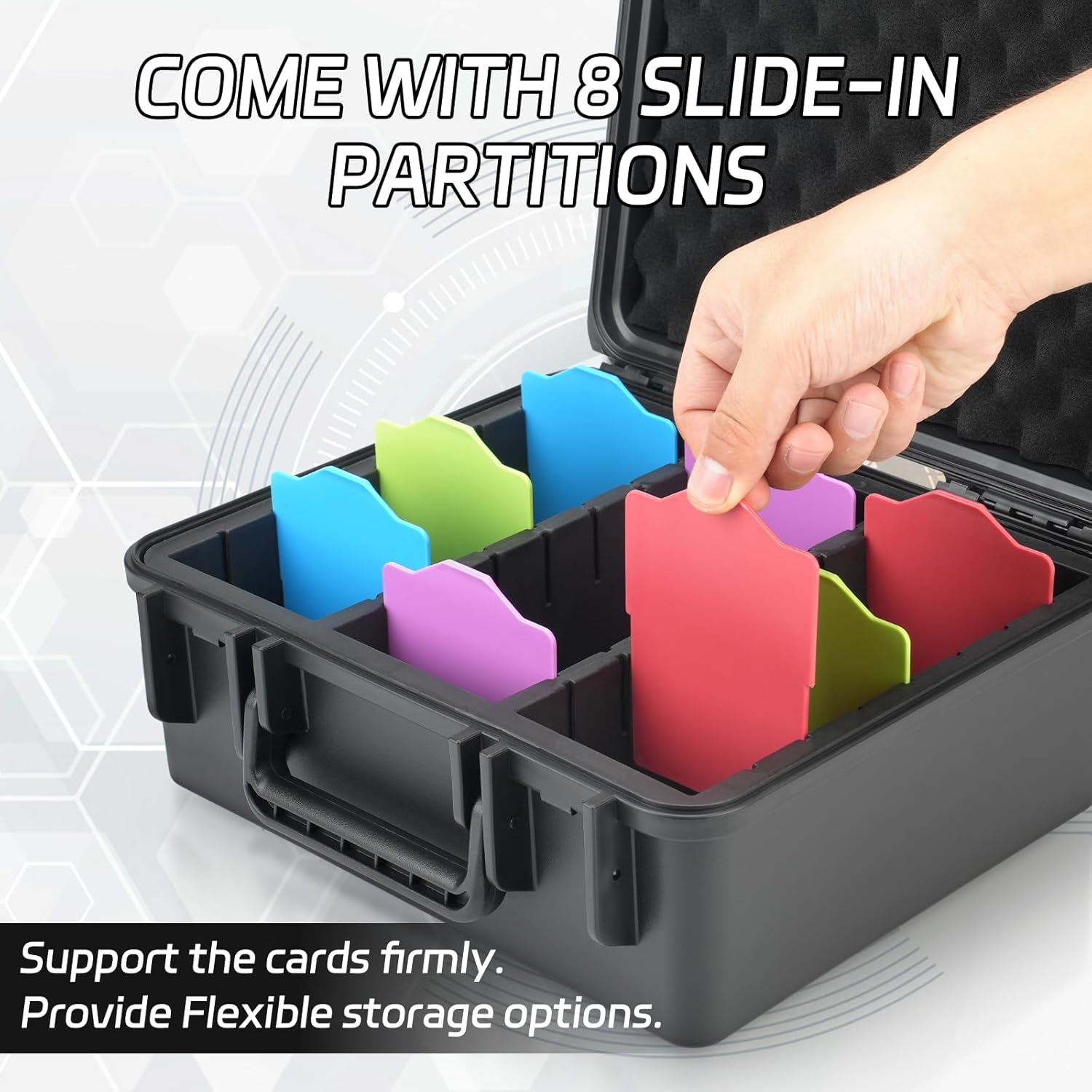 Toploader Storage Box for 3" x 4" 35PT Rigid Card Holder, Hard Shell Case Holds 360 Toploaders, fit Top Loader, Trading Cards, Sport Cards and Magnetic Card Holder