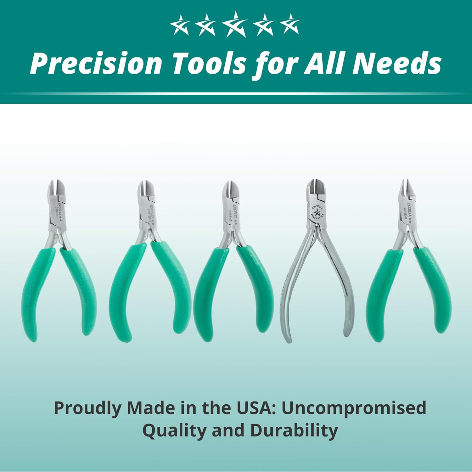 Excelta 147AT Stainless Steel Carbide Insert Compound Action Cutter, Taper Head, Cushioned Anti-Static Grip, 005-.030" Cutting Capacity, 6", Semi-Flush, Intermediate