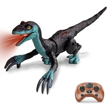 Remote Control Dinosaur Toys for Kids 5-7 - Walking with Light & Sound