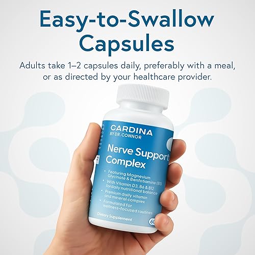 Miniatura 6 de Suplementos de glicinato de magnesio con benfotiamina, vitamina B6, B12, D3-60 cápsulas Suplemento de magnesio sin OMG para pantorrillas, pastillas