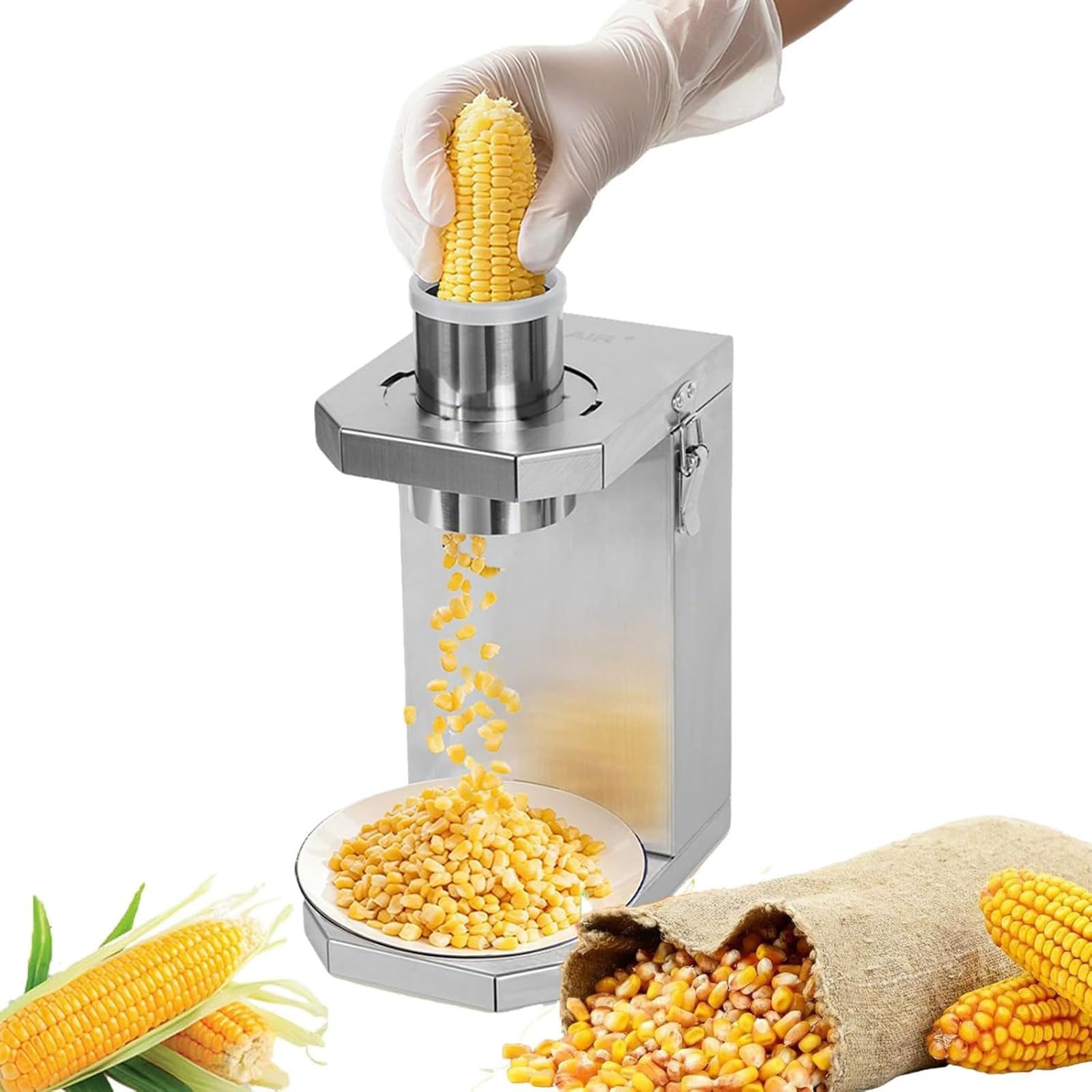 Elektrischer Maisabstreifer, handelsüblicher Maisschäler, abnehmbare Klinge, einfache Reinigung, perfekt für Maissuppe, Konserven