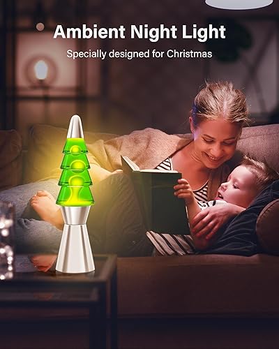 Miniatura 7 de Lámpara de movimiento líquido para árbol de Navidad, para regalos del día de la madremamá, lámpara de mesa de 14.5 pulgadas, decoración de