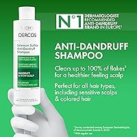 Vista 4 de Dercos Dandruff Shampoo, Antifungal Dry Scalp Treatment & Itchy Scalp Relief, Prescription Strength Selenium Sulfide Comparable to 2% Ketoconazole