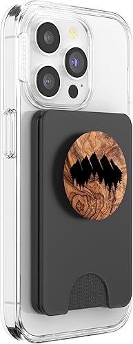 Miniatura 10 de Mountain Range Forest Burned Woodgrain Wood-Burn - PopSockets Grip and Stand for Phones and Tablets