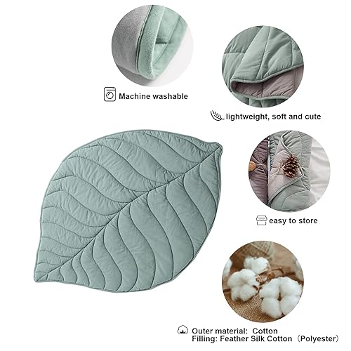 Miniatura 5 de VARIPOWDER Alfombra de juego para bebé, 56.3 x 42.1 pulgadas, de algodón, para habitación de niños, para piso, gimnasio, estera boca abajo, suave,