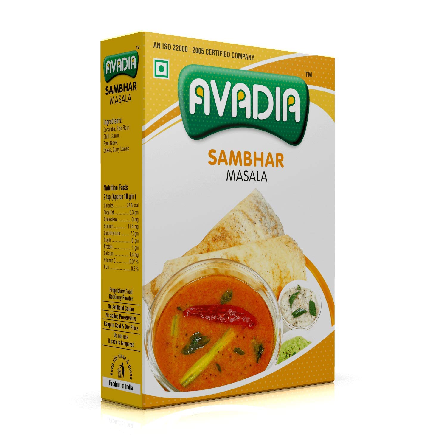 AVADIA Sambhar Masala (100 gm *pack of 2) (B088NWBB7J) Amazon Price History, Amazon Price Tracker
