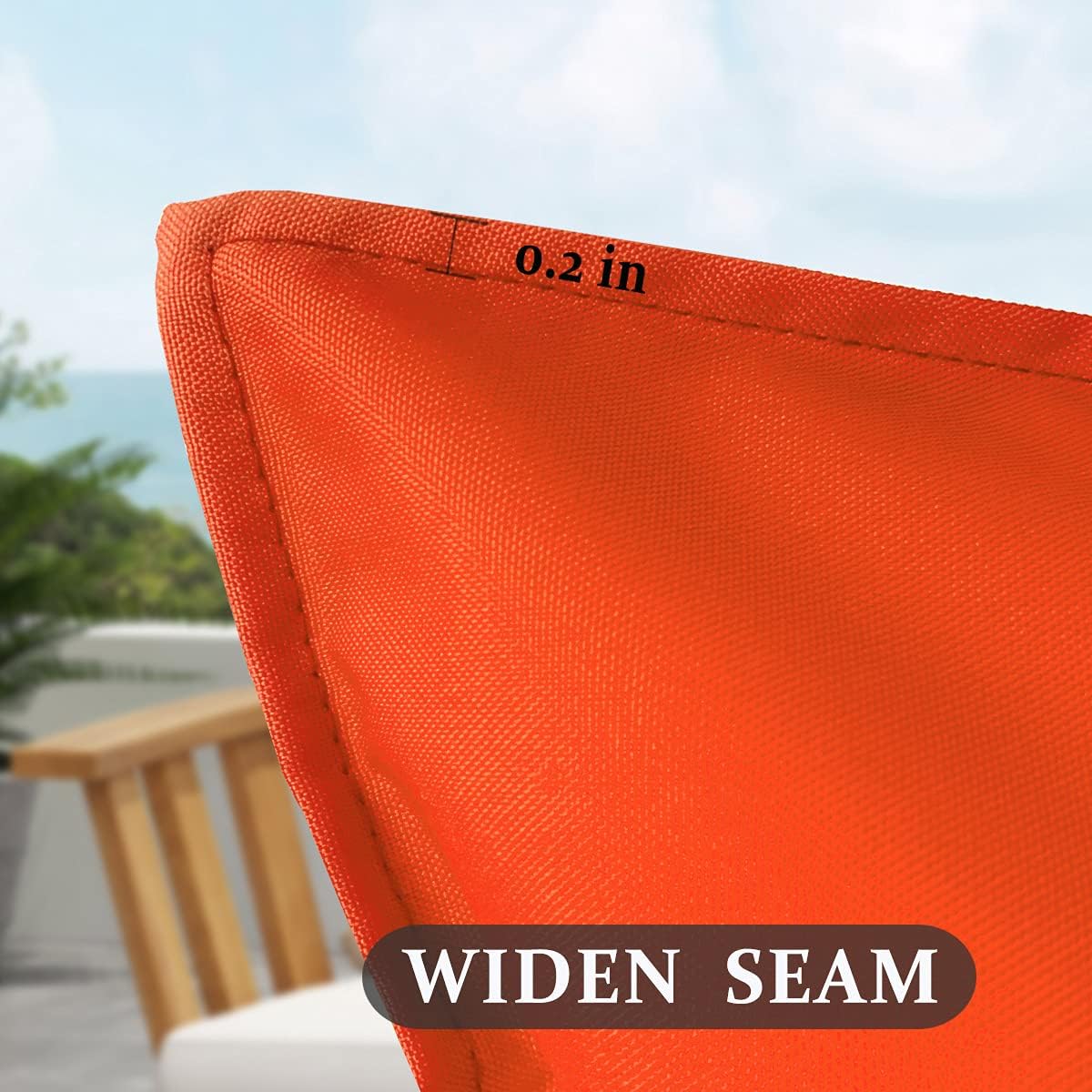 Pack of 2 Outdoor Waterproof Throw Pillow Covers Durable Vibrant Decorative Outdoor Pillows Cushion Case Pillow Shell for Patio Couch, Tent, Sunbrella (12x20 Inches, Orange) - Image 2