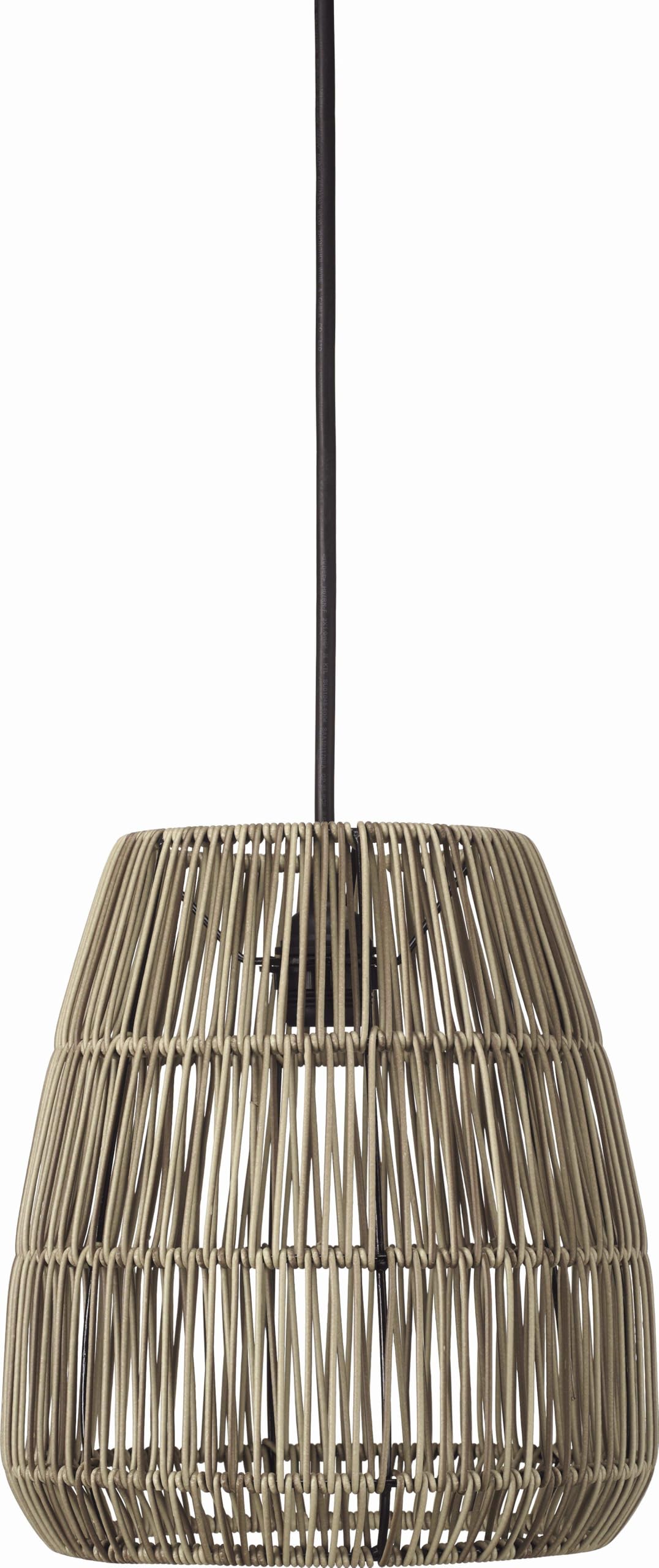 PR Home of Scandinavia Lampenschirm Rattan für Außen grau beige Saigon 28cm für E27 Pendelaufhang
