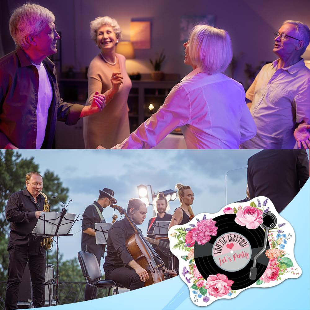 Coole Pinke Vinyl-Einladungskarten In Schallplatten Produktbild-Vorschau 9