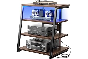 Armocity Corner Stereo Cabinet Entertainment Media Unit for TVs and Audio Visual Equipment