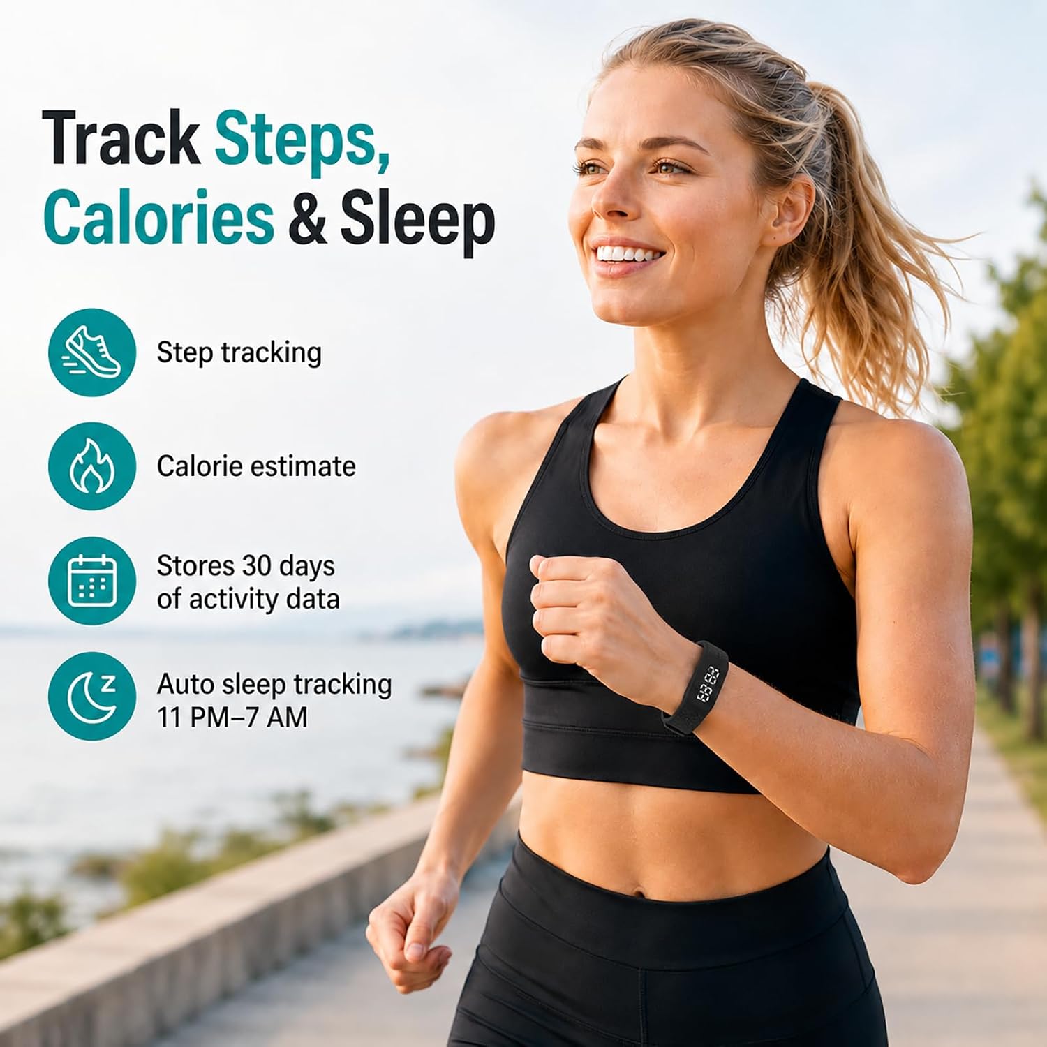 Vibrating Wristband Alarm Clock for Heavy Sleepers Vibration Wrist Bracelet Silent Watch Shock Loud with Wake Adults Wearable Deaf Shocking ADHD Vibrate Bands People Despertador Alarma