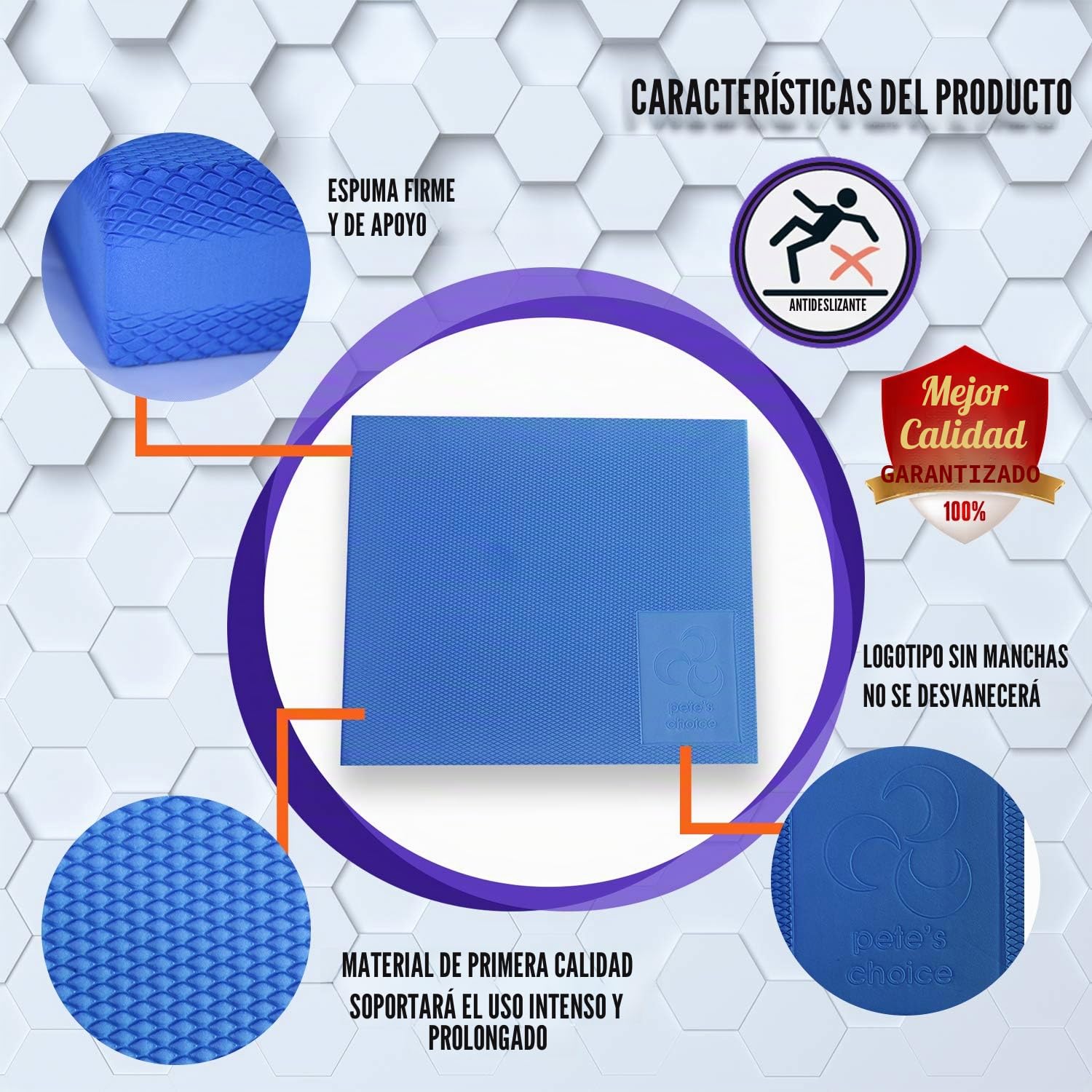 Almohadilla de Equilibrio Grande – Balance Pad para Fisioterapia | Propiocepción y Rehabilitación – Fortalece Tobillos, Rodillas y Core – Recomendado por Fisioterapeutas – Correa y eBook