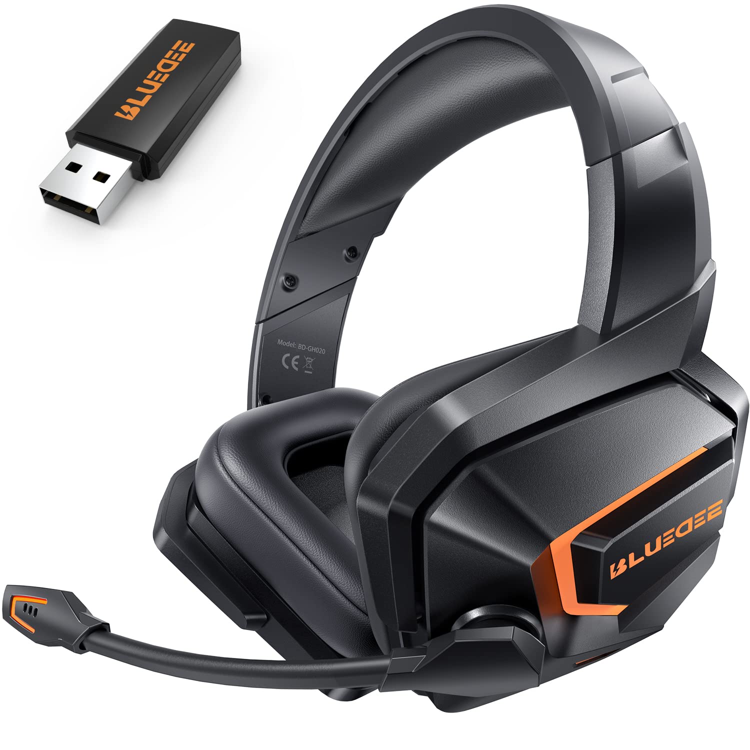 Bluedee Gaming Headsets for PS5 PS4 Xbox Switch, Noise Cancelling Over Ear Headphones with Mic, Bass Surround, Soft Memory Earmuffs for Laptop PC Mac