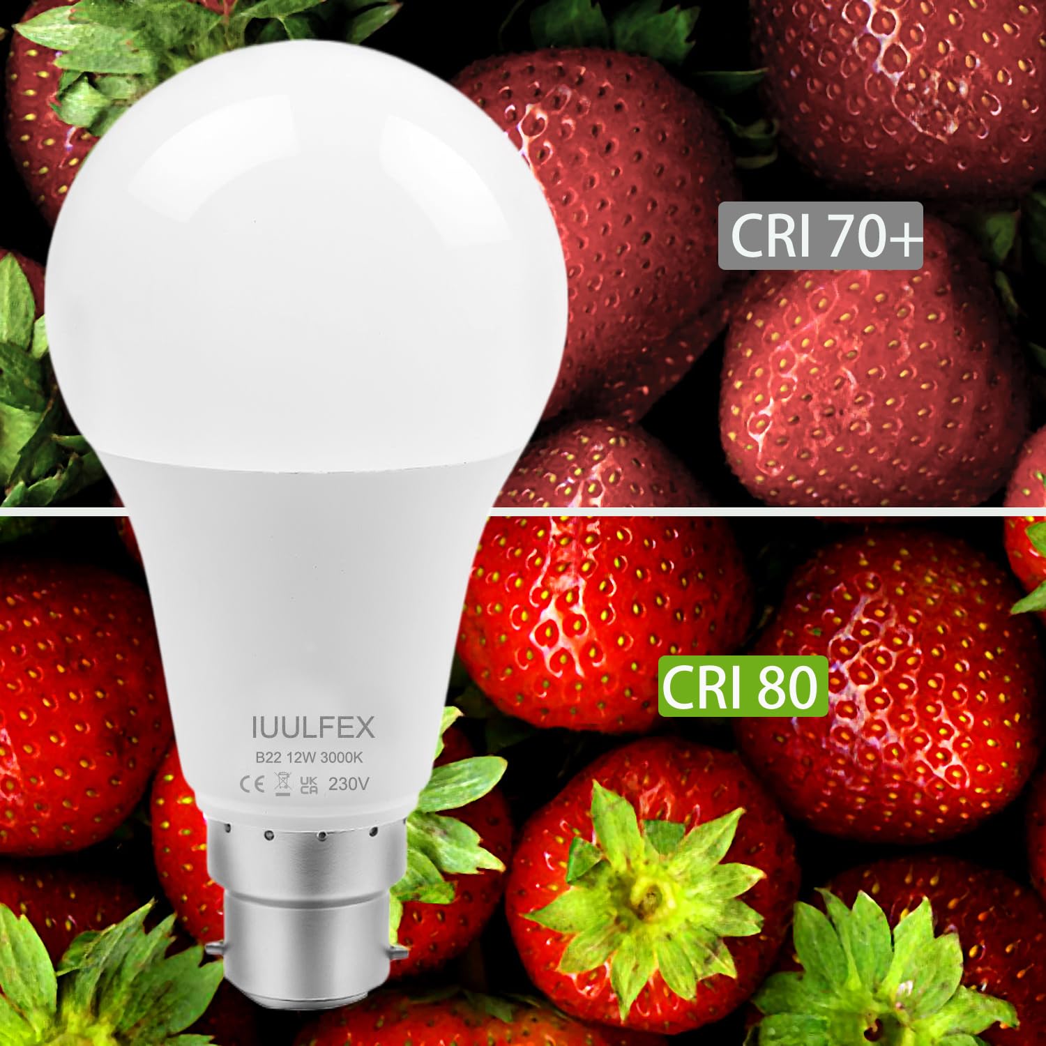 IuulFex B22 Bayonet Light Bulb 100W Equivalent, Energy Saving 12W LED Bulbs 1320 Lumens, Non-Dimmable, 6 Pack - Image 4