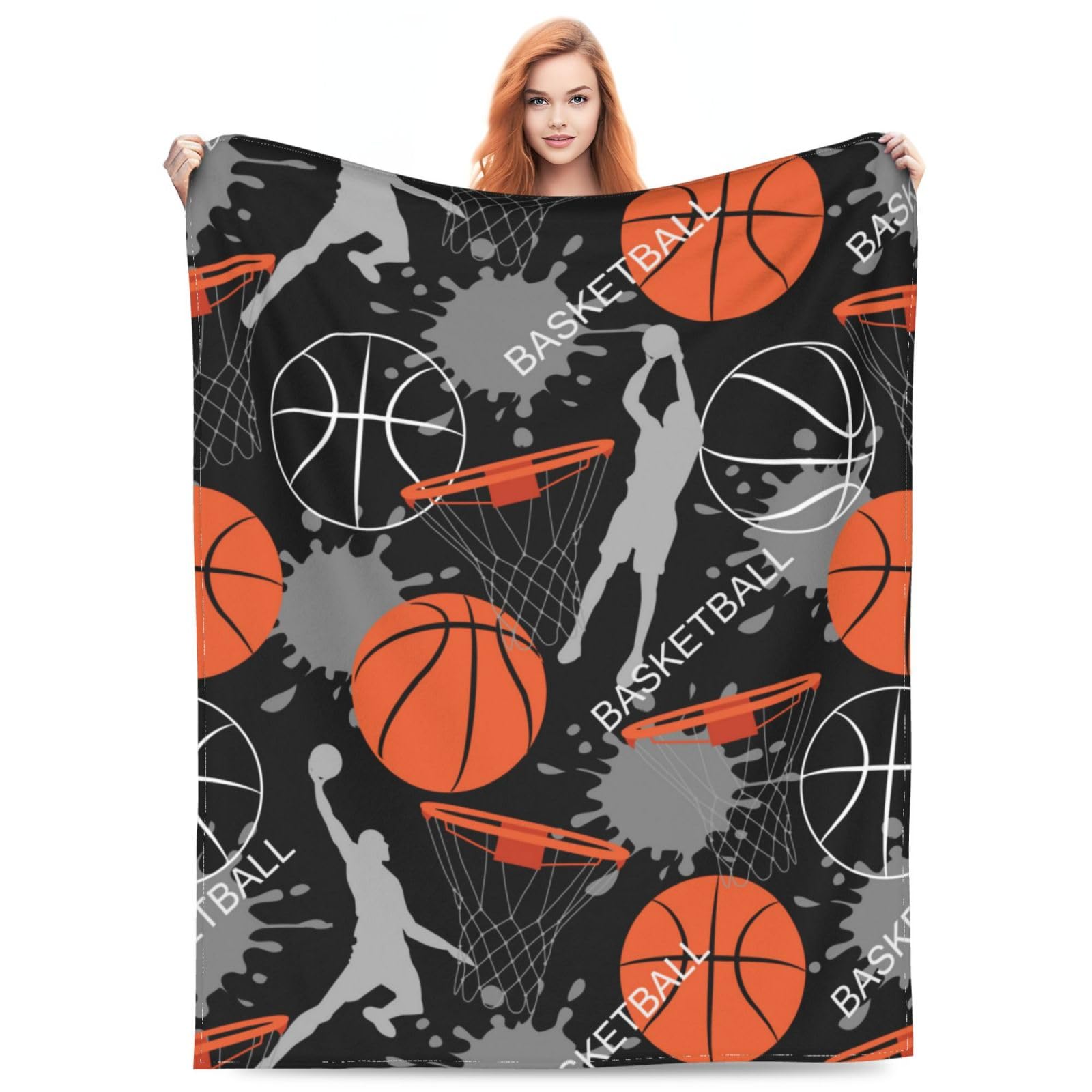 Couverture basket-ball chaude et confortable grand format pour l'hiver