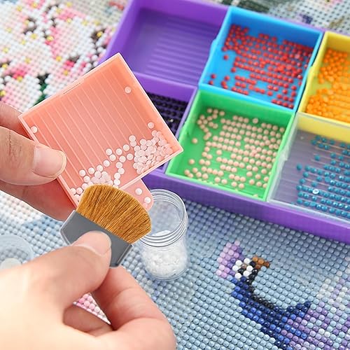 Miniatura 5 de Honbay 4 herramientas de pintura de diamante para pintura de diamante, herramienta de prensa, herramienta de fijación de enderezador y pincel de