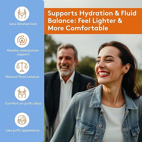 Miniatura 2 de Youth & Tonic Water Weight Away – Herbal Diuretics for Water Retention & Bloating Support – with Potassium & Vitamin B6 for Fluid Balance – 90 Pills