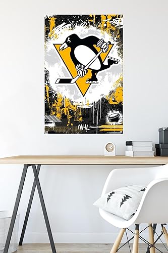 Miniatura 6 de Trends International NHL Pittsburgh Penguins - Póster de pared con logotipo Maximalist 23, 22.37 x 34.00 pulgadas, paquete de póster y alfiler de