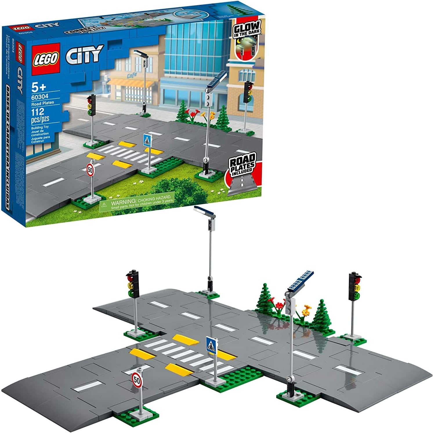 Lego City Road Plates 60304 Building Kit; Cool Building Toy for Kids, New 2021 (112 Pieces)