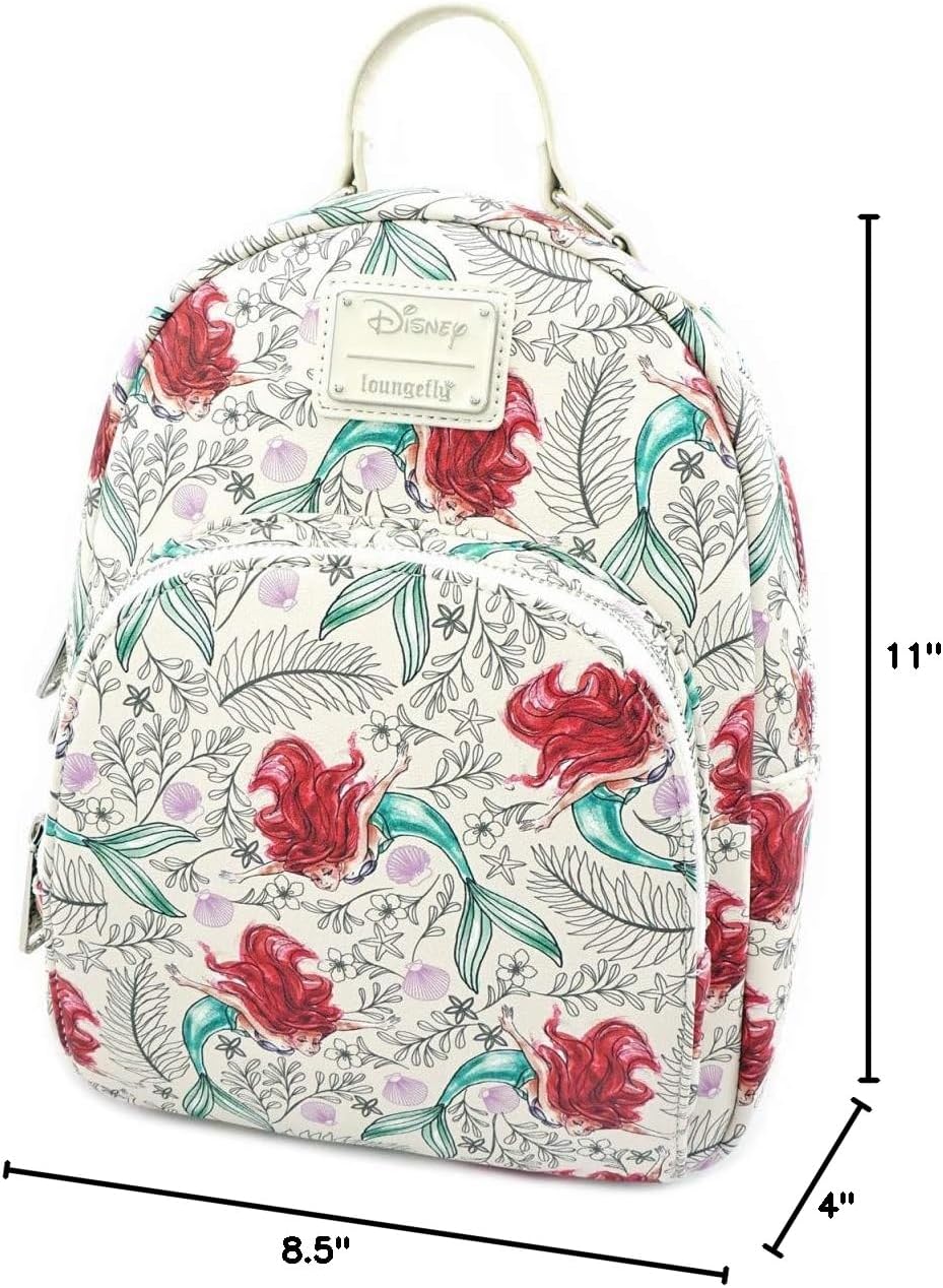 Loungefly x The Little Mermaid Ariel Allover-Print Mini Backpack (One Size, Multicolored) - Image 4