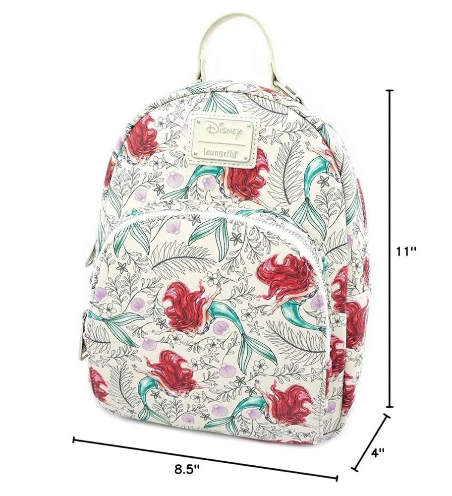 可愛い★LOUNGEFLY★リトルマーメイド マックス リュック Amazon.co.jp: Loungefly Disney Mini Backpack Little Mermaid