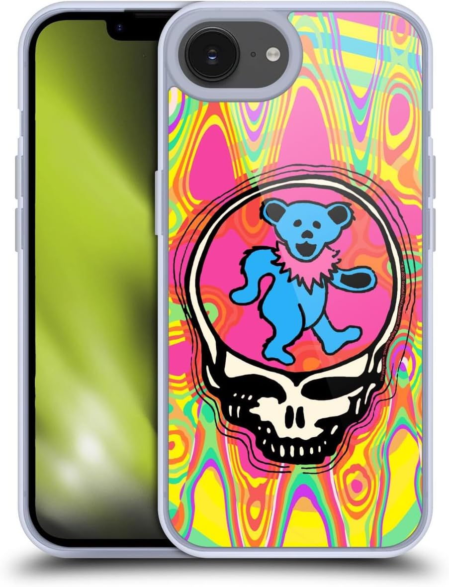 Head Case Designs Officially Licensed Grateful Dead Bear Trends Gel Case [Military Grade Protection] Compatible with Apple iPhone 16e and Compatible with MagSafe