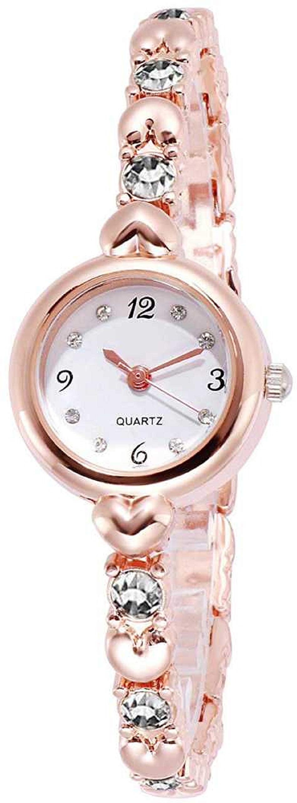 Talgo Stylish Designer Rosegold and White Diamond Color Wrist Analog Watch for Women & Girls (B08Q889NJY) Amazon Price History, Amazon Price Tracker