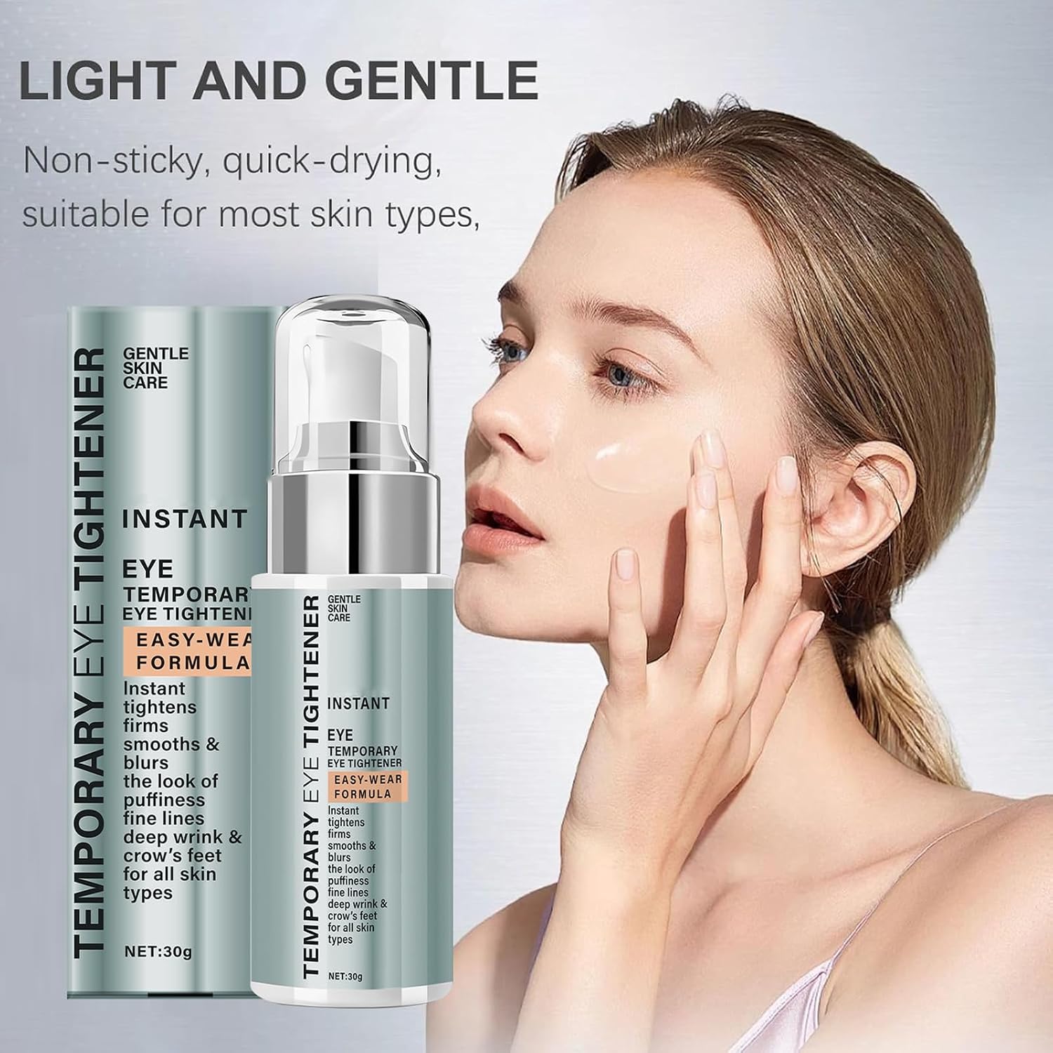 Eye Tightener Cream，Instant Eye Lift & Firming Serum for Puffiness，Fine Lines & Wrinkles，Easy-to-Apply Formula，Gentle on Skin，Suitable for All Skin Types，30g/1.07Fl Oz