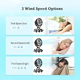 PaPaFboy Ventilateur de Poussette BeBe, Ventilateur Portable Rechargeable,20H 3 Vitesses Réglable, Ventilateur USB Silencieux de Rotatif à 360°,Baby Fan pour Poussette, Bureau,Voiture - 3