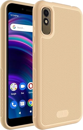 Vista 9 de TUDIA LINNGrip Slim Grip - Funda de teléfono diseñada para BLU C5L Max, [LINNGrip] a prueba de golpes, ligera, antideslizante, suave, TPU ultra Negro