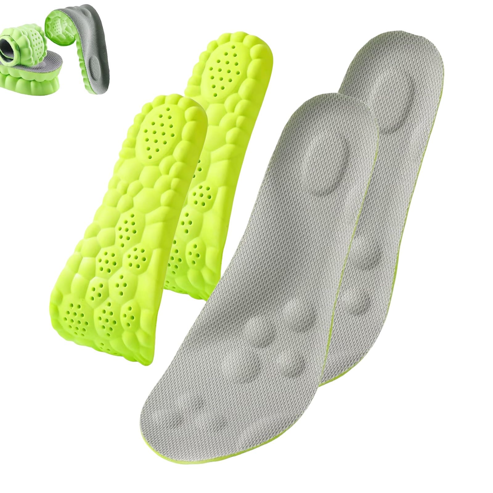Hopasrisee 2 Pair Bwoost Padel Insoles, 4D-Memory Foam Plantar Fasciitis Insole With Arch Support, Lightweight And Breathable, Relieves Foot Fatigue(,39-40)