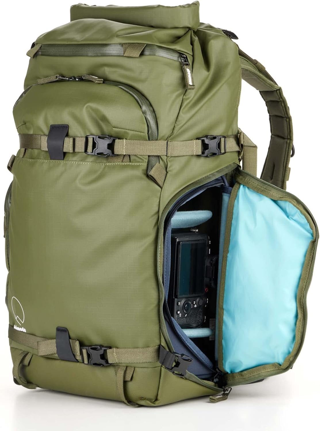Shimoda Action X30 v2 Starter Kit, Outdoor Photography Adventure Pack for mirrorless and DSLR cameras, incl. Medium Mirrorless Core Unit, Expandable Rolltop, 16" Laptop Sleeve, Army Green