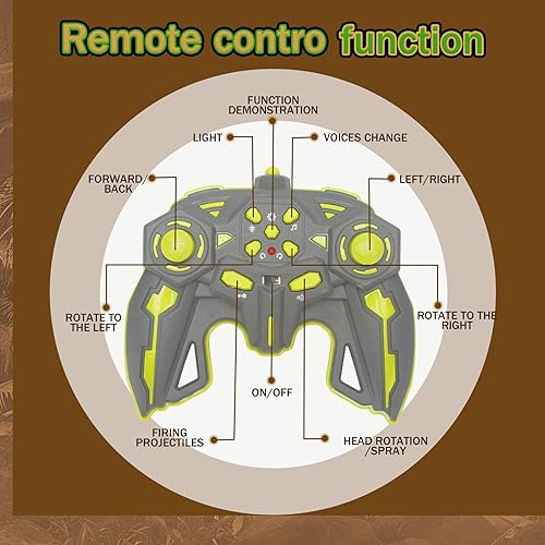 Miniatura 3 de TBESMK T-rex Remote Control Dinosaur Toy - 2.4G Trex Robot It has 12 Functions Such as Remote Control Forward, Backward Rotation, Light, Sound,